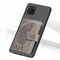 Ultra-thin Silicone Gel Soft Case Cover with Magnetic S09D for Samsung Galaxy M60s Gray