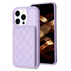 Ultra-thin Silicone Gel Soft Case Cover with Magnetic S10D for Apple iPhone 13 Pro Clove Purple