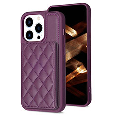 Ultra-thin Silicone Gel Soft Case Cover with Magnetic S10D for Apple iPhone 13 Pro Purple