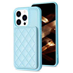 Ultra-thin Silicone Gel Soft Case Cover with Magnetic S10D for Apple iPhone 13 Pro Sky Blue