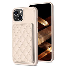 Ultra-thin Silicone Gel Soft Case Cover with Magnetic S10D for Apple iPhone 14 Gold