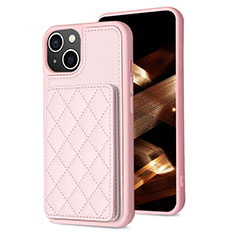 Ultra-thin Silicone Gel Soft Case Cover with Magnetic S10D for Apple iPhone 14 Plus Rose Gold