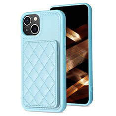 Ultra-thin Silicone Gel Soft Case Cover with Magnetic S10D for Apple iPhone 14 Sky Blue