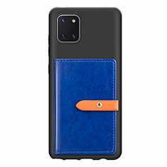 Ultra-thin Silicone Gel Soft Case Cover with Magnetic S10D for Samsung Galaxy M60s Blue