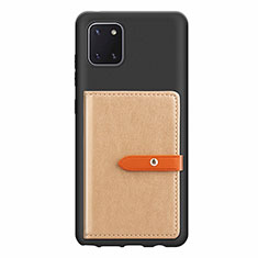 Ultra-thin Silicone Gel Soft Case Cover with Magnetic S10D for Samsung Galaxy M60s Khaki