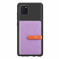 Ultra-thin Silicone Gel Soft Case Cover with Magnetic S10D for Samsung Galaxy M60s Purple