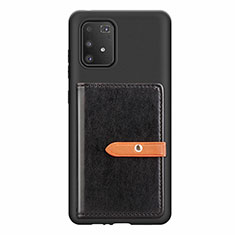 Ultra-thin Silicone Gel Soft Case Cover with Magnetic S10D for Samsung Galaxy S10 Lite Black