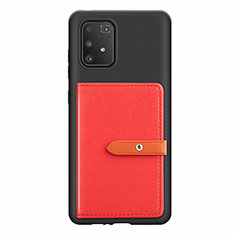 Ultra-thin Silicone Gel Soft Case Cover with Magnetic S10D for Samsung Galaxy S10 Lite Red