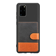 Ultra-thin Silicone Gel Soft Case Cover with Magnetic S10D for Samsung Galaxy S20 Plus 5G Black