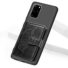 Ultra-thin Silicone Gel Soft Case Cover with Magnetic S11D for Samsung Galaxy S20 Plus 5G Black