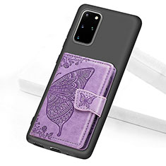 Ultra-thin Silicone Gel Soft Case Cover with Magnetic S11D for Samsung Galaxy S20 Plus 5G Purple