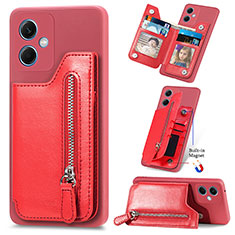 Ultra-thin Silicone Gel Soft Case Cover with Magnetic SD1 for Xiaomi Redmi Note 12 5G Red