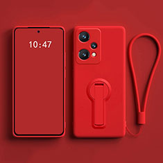 Ultra-thin Silicone Gel Soft Case Cover with Stand for Oppo K10X 5G Red