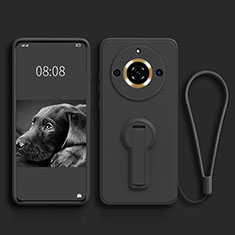 Ultra-thin Silicone Gel Soft Case Cover with Stand for Realme 11 Pro 5G Black