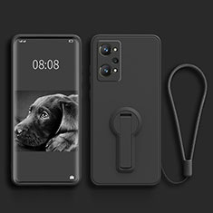 Ultra-thin Silicone Gel Soft Case Cover with Stand for Realme GT Neo 3T 5G Black