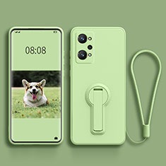 Ultra-thin Silicone Gel Soft Case Cover with Stand for Realme GT Neo 3T 5G Matcha Green