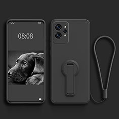 Ultra-thin Silicone Gel Soft Case Cover with Stand for Realme GT2 Pro 5G Black