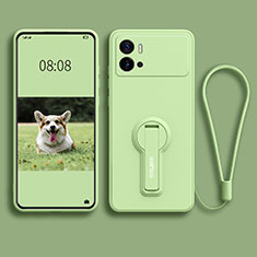 Ultra-thin Silicone Gel Soft Case Cover with Stand for Vivo iQOO 9 Pro 5G Matcha Green
