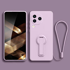 Ultra-thin Silicone Gel Soft Case Cover with Stand for Xiaomi Civi 3 5G Clove Purple