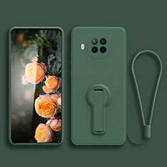 Ultra-thin Silicone Gel Soft Case Cover with Stand for Xiaomi Mi 10i 5G Midnight Green