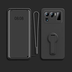 Ultra-thin Silicone Gel Soft Case Cover with Stand for Xiaomi Mi 11 Ultra 5G Black