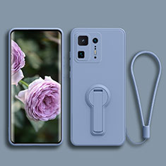 Ultra-thin Silicone Gel Soft Case Cover with Stand for Xiaomi Mi Mix 4 5G Lavender Gray
