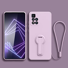 Ultra-thin Silicone Gel Soft Case Cover with Stand for Xiaomi Redmi Note 11 Pro+ Plus 5G Clove Purple