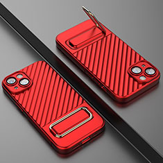 Ultra-thin Silicone Gel Soft Case Cover with Stand KC1 for Apple iPhone 13 Red