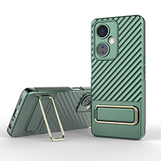 Ultra-thin Silicone Gel Soft Case Cover with Stand KC1 for OnePlus Nord N30 5G Green