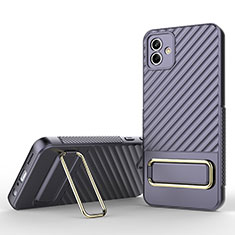 Ultra-thin Silicone Gel Soft Case Cover with Stand KC1 for Samsung Galaxy A04E Clove Purple