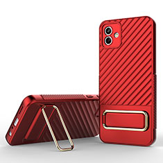 Ultra-thin Silicone Gel Soft Case Cover with Stand KC1 for Samsung Galaxy A04E Red