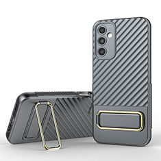 Ultra-thin Silicone Gel Soft Case Cover with Stand KC1 for Samsung Galaxy A14 5G Gray
