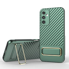 Ultra-thin Silicone Gel Soft Case Cover with Stand KC1 for Samsung Galaxy A14 5G Green