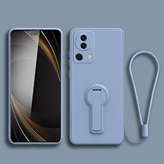 Ultra-thin Silicone Gel Soft Case Cover with Stand S01 for Xiaomi Mi 12 Lite NE 5G Lavender Gray