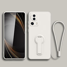 Ultra-thin Silicone Gel Soft Case Cover with Stand S01 for Xiaomi Mi 12 Lite NE 5G White