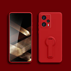 Ultra-thin Silicone Gel Soft Case Cover with Stand S01 for Xiaomi Poco F5 5G Red