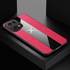 Ultra-thin Silicone Gel Soft Case Cover X01L for Oppo Find X5 Pro 5G Red