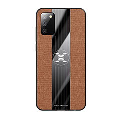 Ultra-thin Silicone Gel Soft Case Cover X01L for Samsung Galaxy A02s Brown