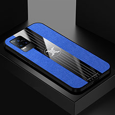 Ultra-thin Silicone Gel Soft Case Cover X01L for Vivo V21e 4G Blue