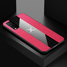 Ultra-thin Silicone Gel Soft Case Cover X01L for Vivo Y12s Red