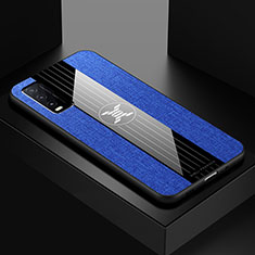 Ultra-thin Silicone Gel Soft Case Cover X01L for Vivo Y20 Blue