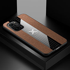 Ultra-thin Silicone Gel Soft Case Cover X01L for Xiaomi Mi 11i 5G Brown