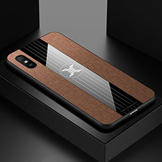 Ultra-thin Silicone Gel Soft Case Cover X01L for Xiaomi Redmi 9AT Brown