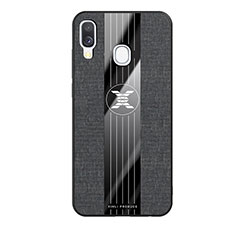 Ultra-thin Silicone Gel Soft Case Cover X02L for Samsung Galaxy A40 Black