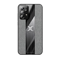 Ultra-thin Silicone Gel Soft Case Cover X02L for Samsung Galaxy A52 4G Gray