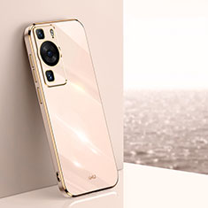 Ultra-thin Silicone Gel Soft Case Cover XL1 for Huawei P60 Pro Rose Gold