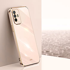 Ultra-thin Silicone Gel Soft Case Cover XL1 for Oppo F19 Pro+ Plus 5G Gold