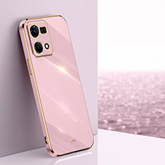 Ultra-thin Silicone Gel Soft Case Cover XL1 for Oppo F21s Pro 4G Pink