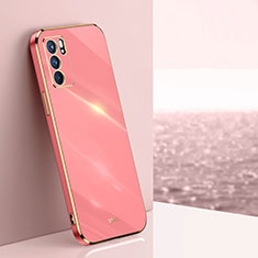Ultra-thin Silicone Gel Soft Case Cover XL1 for Oppo Reno6 5G Hot Pink