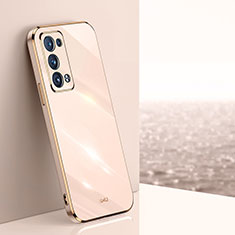 Ultra-thin Silicone Gel Soft Case Cover XL1 for Oppo Reno6 Pro 5G Gold
